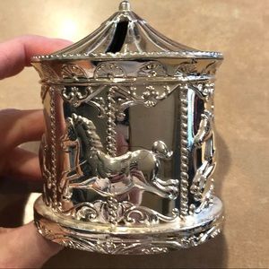 Child’s silver plated piggy bank